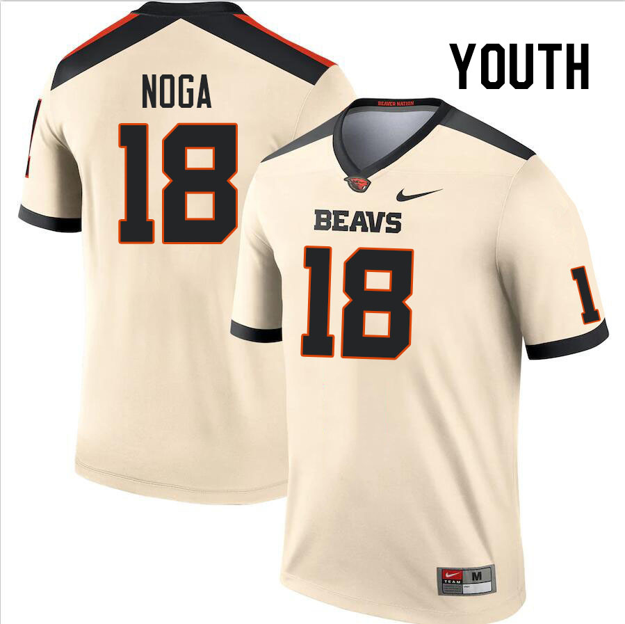 Youth #18 Jeremiah Noga Oregon State Beavers College Football Jerseys Stitched Sale-Cream